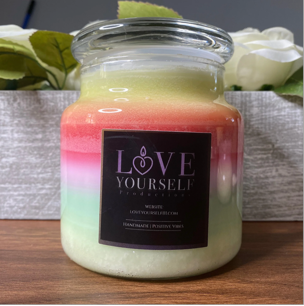 Two Wick Large Glass Candle